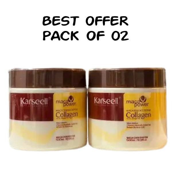 Pack Of 02 | Sealed Packed | Karseell Hair Mask Collagen Treatment Cream